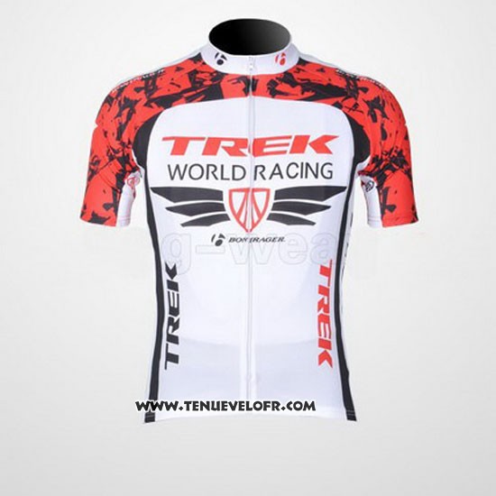 2011 Maillot Ciclismo Trek Rouge et Blanc Manches Courtes et Cuissard
